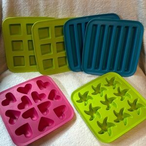 Set of 6 - IKEA Ice,Gummy, Soap, Resin Molds StarFish, Hearts, Square & Skinny